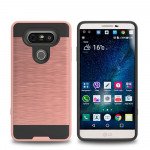 Wholesale LG V20 Iron Shield Hybrid Case (Rose Gold)
